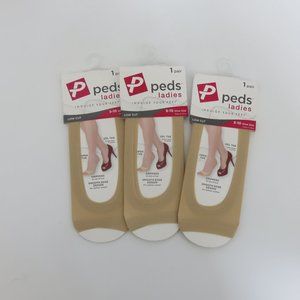 3 pairs Peds Ladies Grippers (#E)